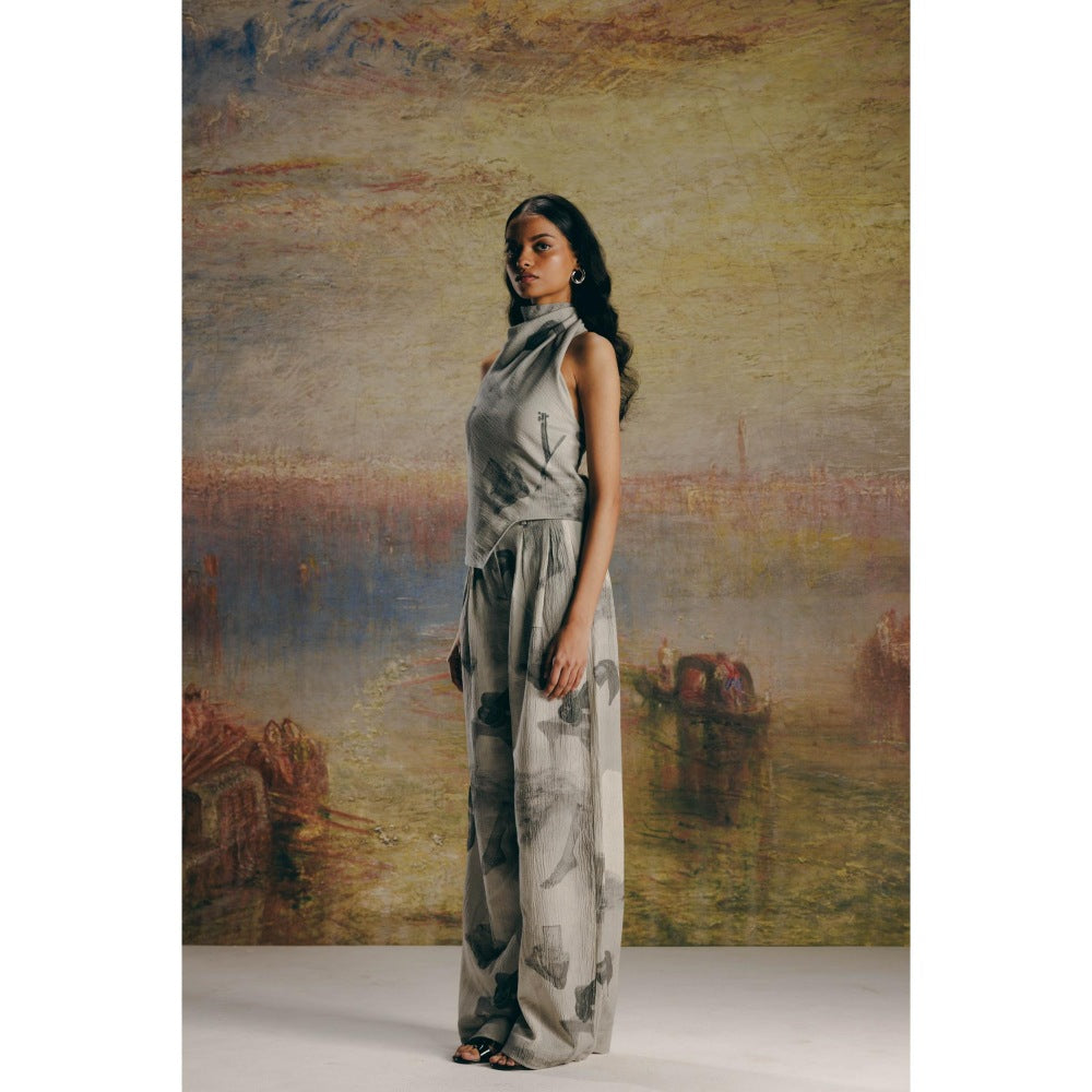 No Grey Area Grey Surrealist Bollywood Pant