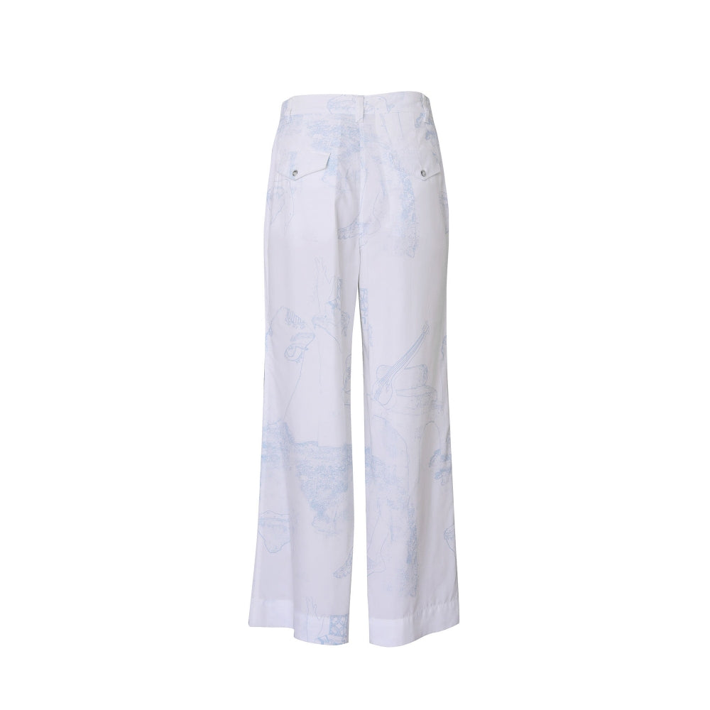 No Grey Area Surrealist Wide Trouser
