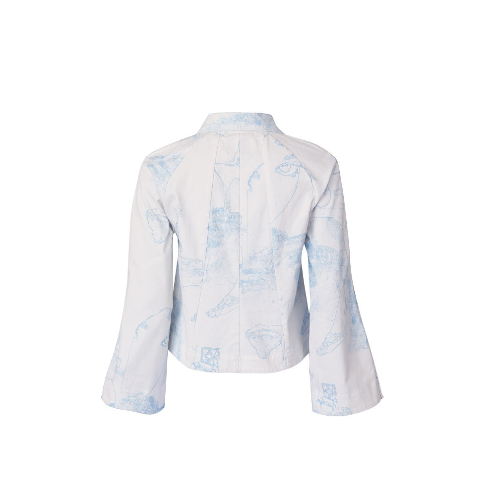 No Grey Area Surrealist Outline Shacket