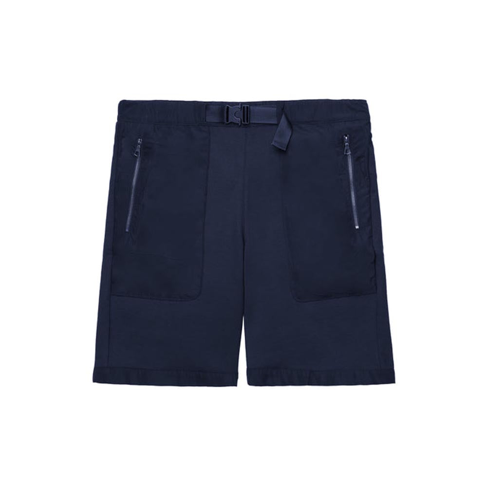 No Grey Area Navy Blue Grey Area Gunmetal Buckle Shorts