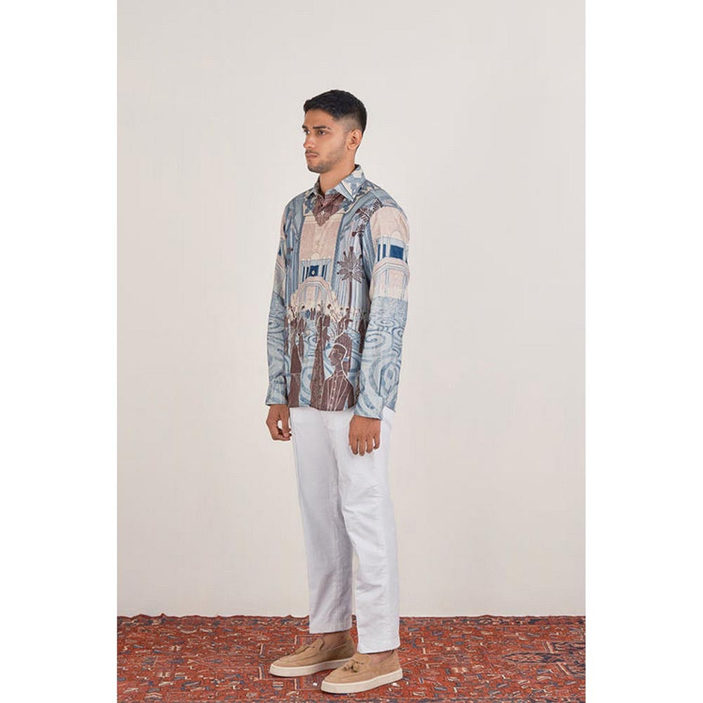 No Grey Area Blue Deco Gallery Shirt