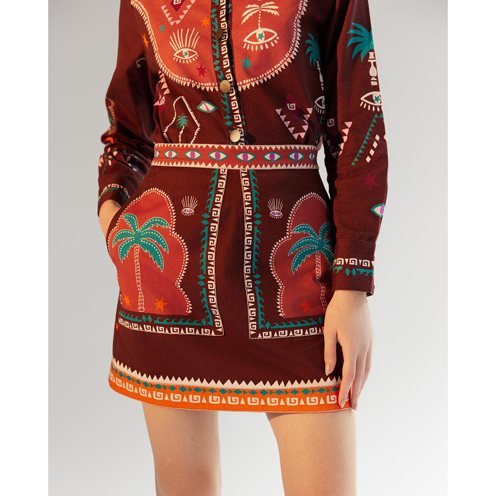 NOIB Celia Arabian Nights Printed Skirt