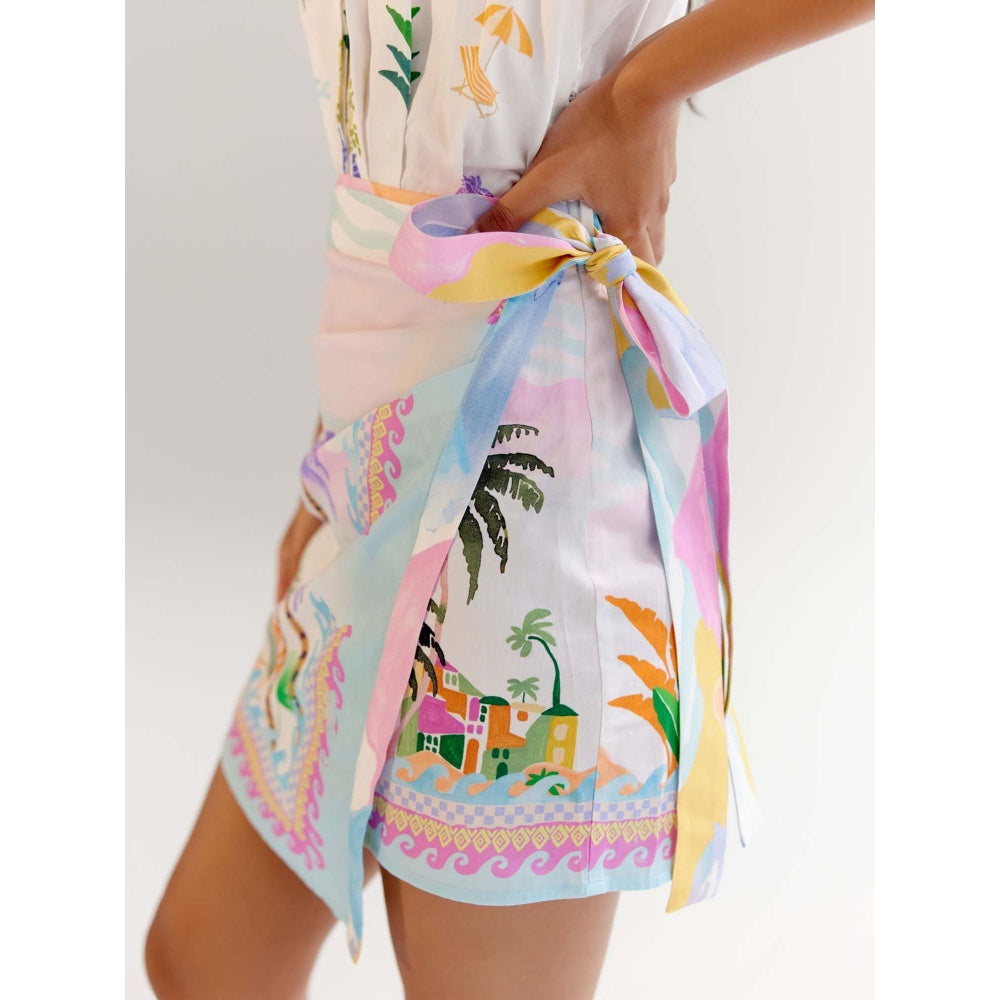 NOIB Kate Mini Dress with Belt - By The Sea (Set of 2)