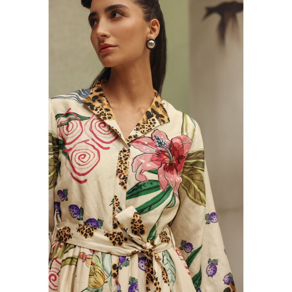 NOIB Cream Celia Maxi - Wildflower