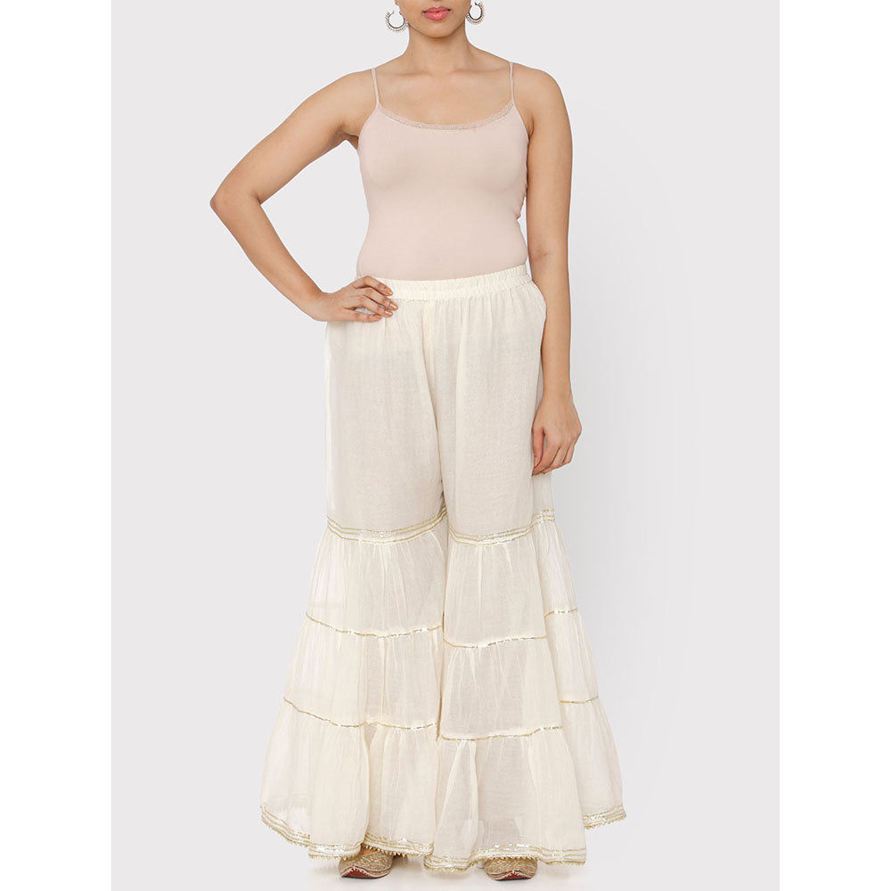 Gopi Vaid Mulmul Sharara With Gota Work - Customisable