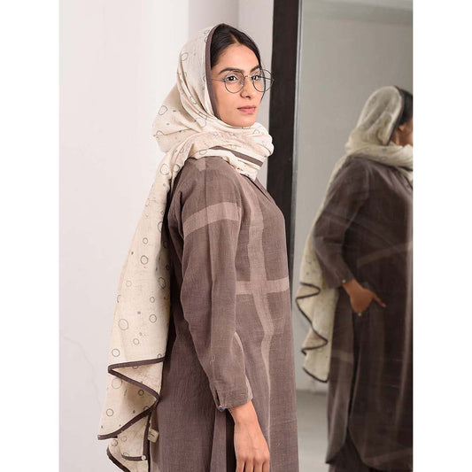 JAYATI GOENKA Beige Printed Stole