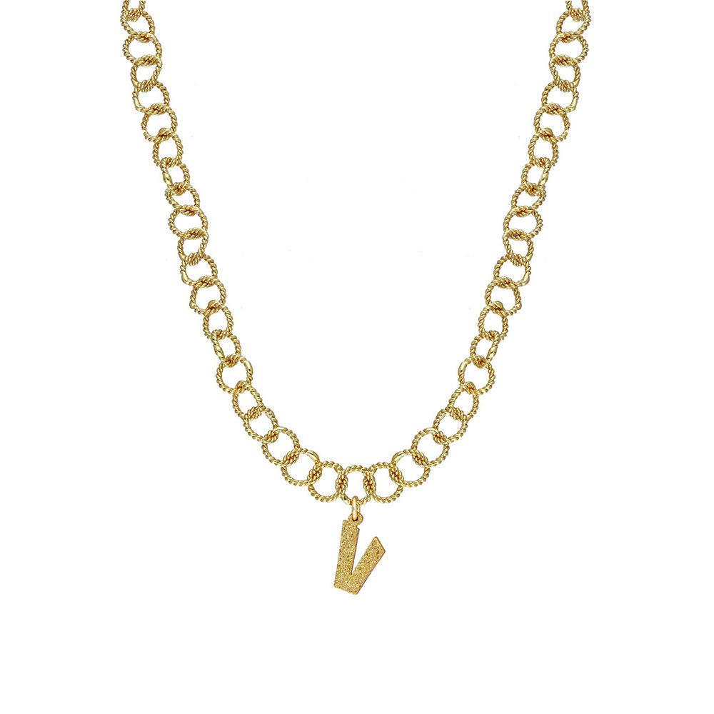 MNSH Signature Initial V Necklace