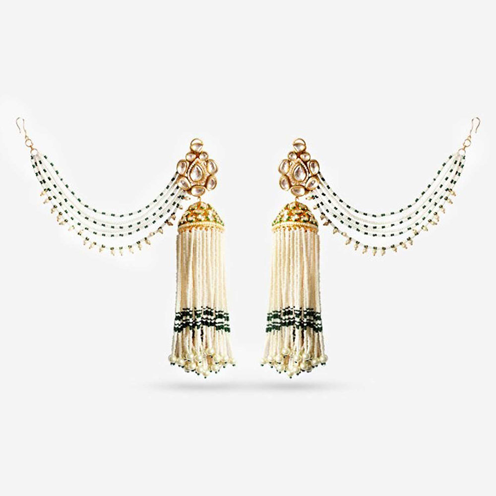 Prerto Gold Plated Multi-Colour Jasmine Earrings