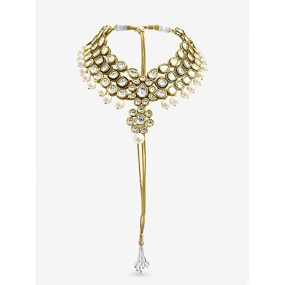 Prerto Gold Plated Sahar Choker Necklace