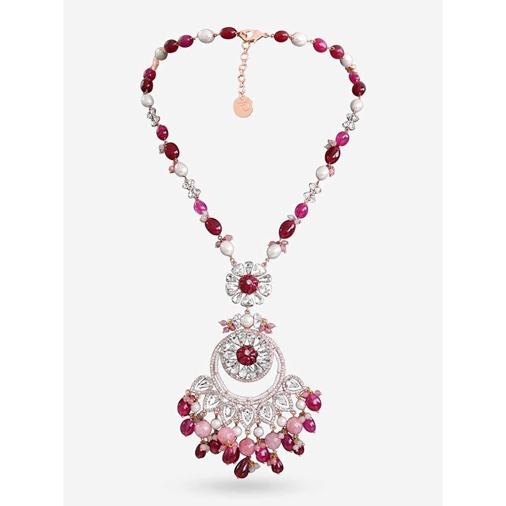 Prerto Gold Plated Red Elise Necklace