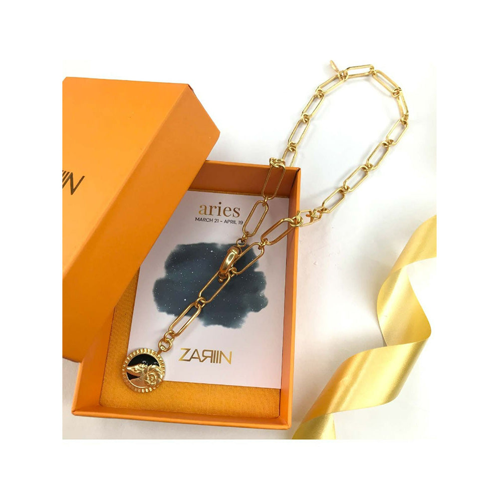 Zariin Gold Soul of the Ram Aries Zodiac Necklace