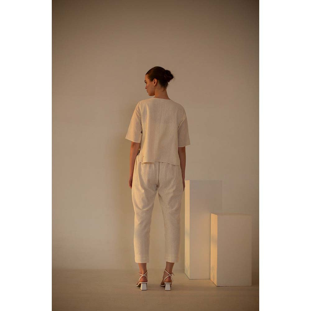 OJA Fern Ivory Embroidered Co-Ord (Set of 3)