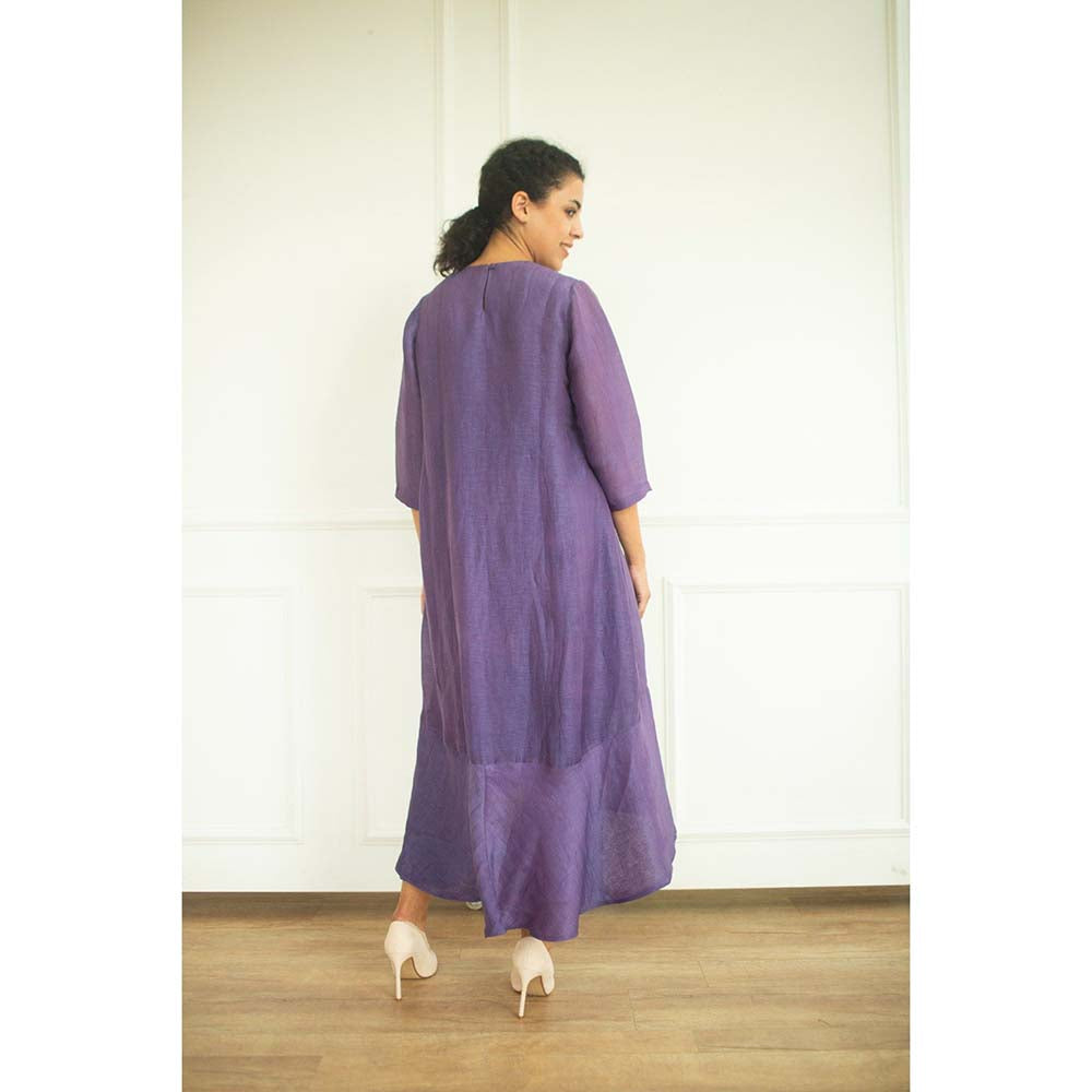 OJA Aurum Plum Kurta and Pant (Set of 2)