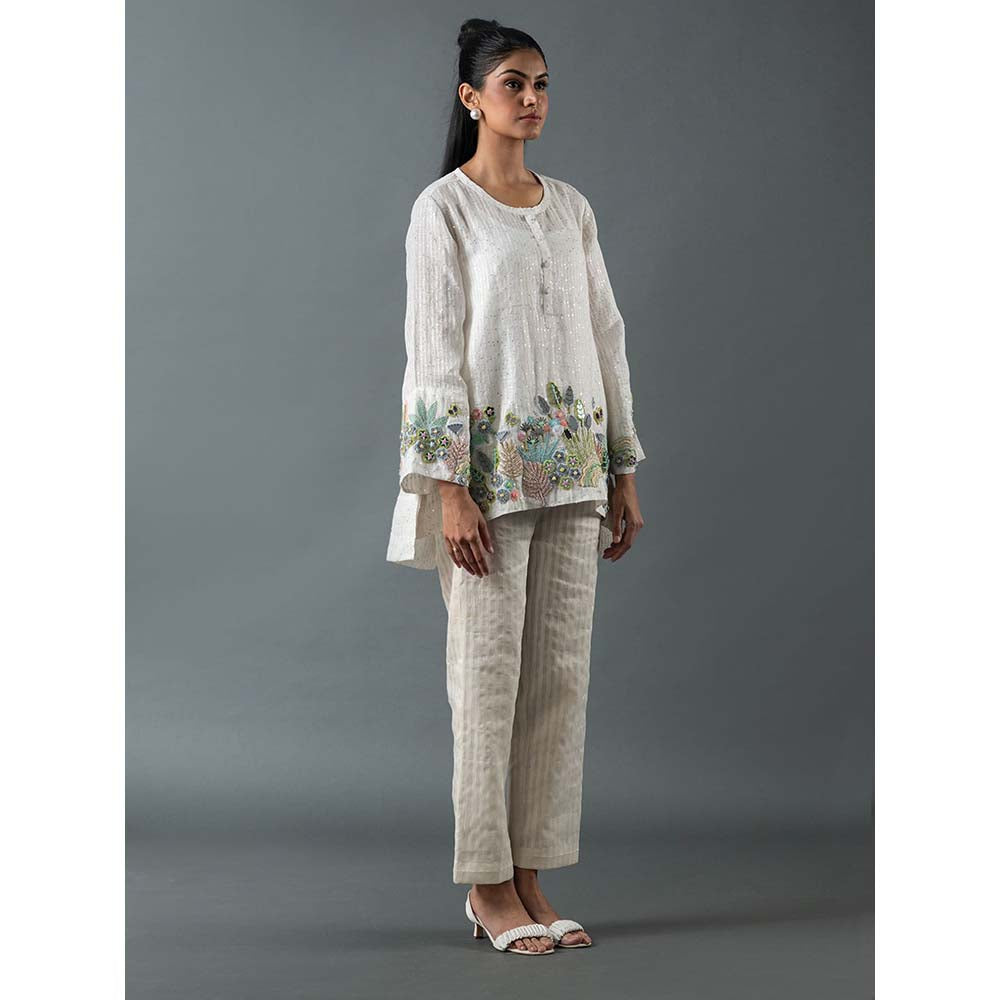 OJA White Shirt with Pant (Set of 2)