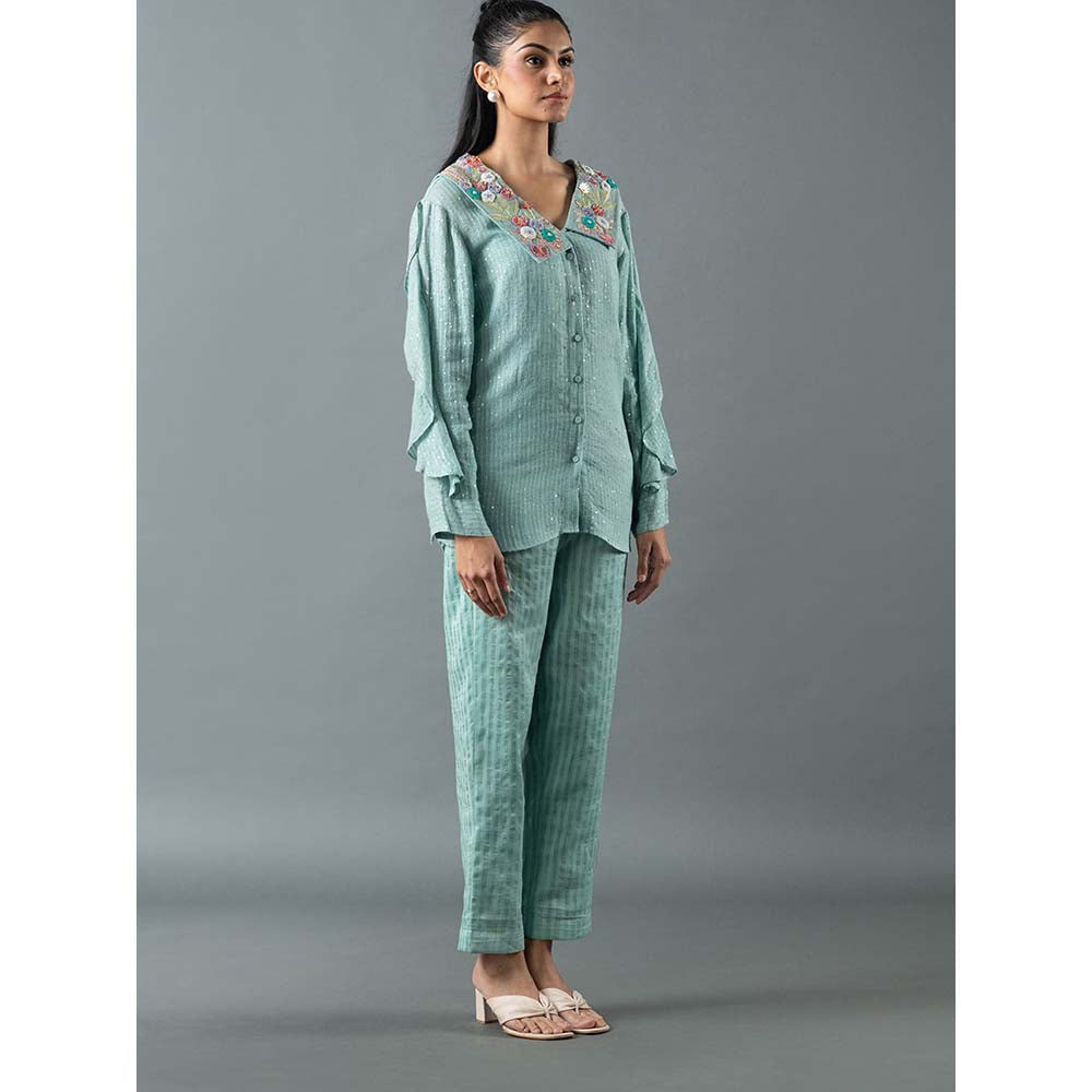 OJA Blue Shirt with Pant (Set of 2)
