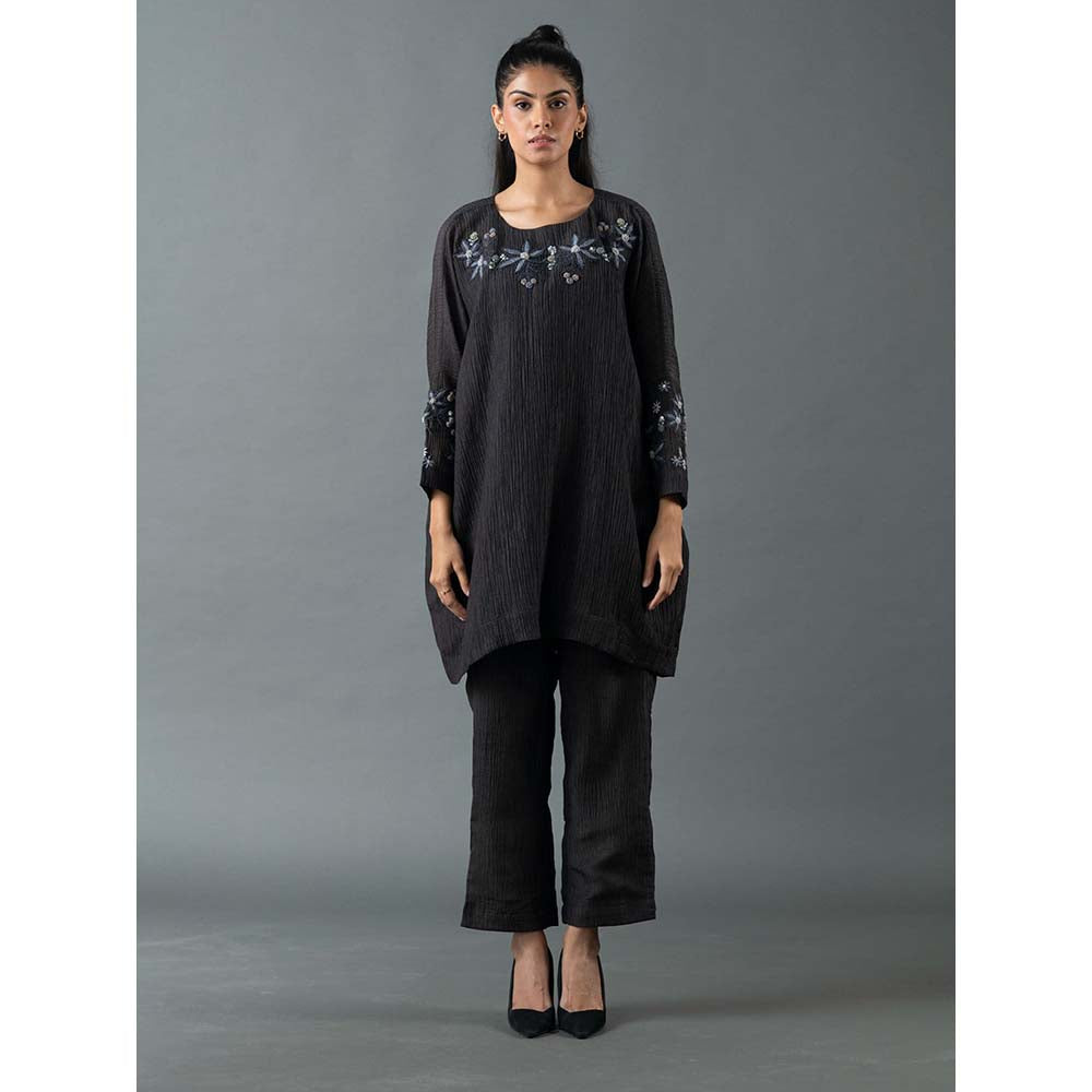 OJA Black Kurta with Pant (Set of 2)