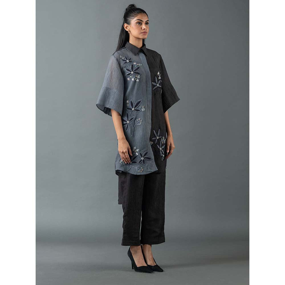 OJA Black Kurta with Pant (Set of 2)