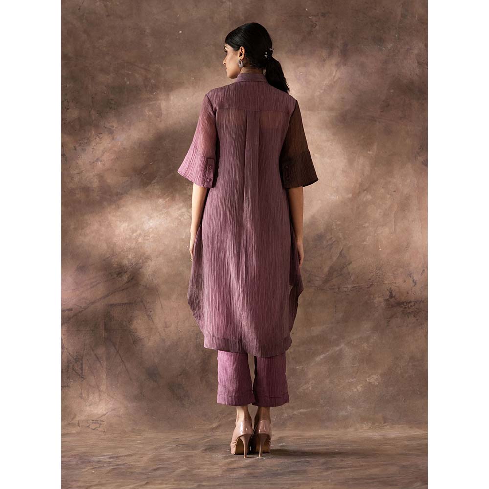 OJA Mauve Kurta with Pant (Set of 2)