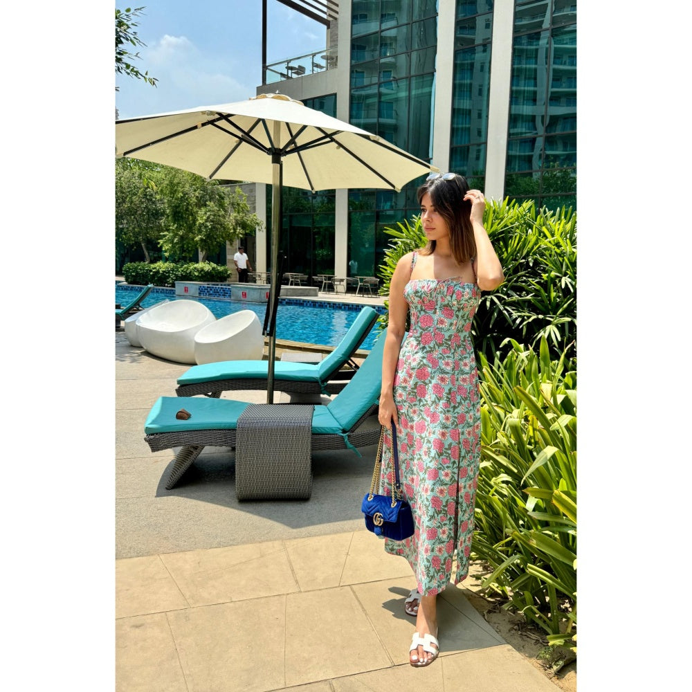 Old Marigold Aurora Printed Multicoloured Bustier Sundress