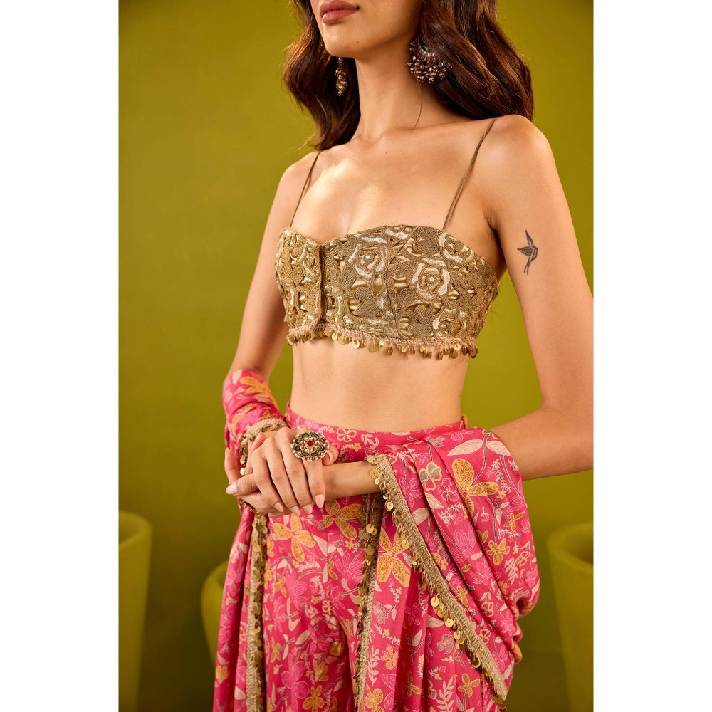 Old Marigold Chahat Embroidered Strappy Blouse
