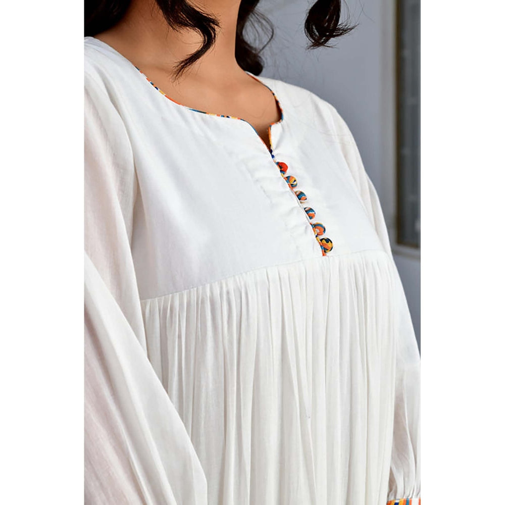 OMAANA White Layla Summer Maxi Dress