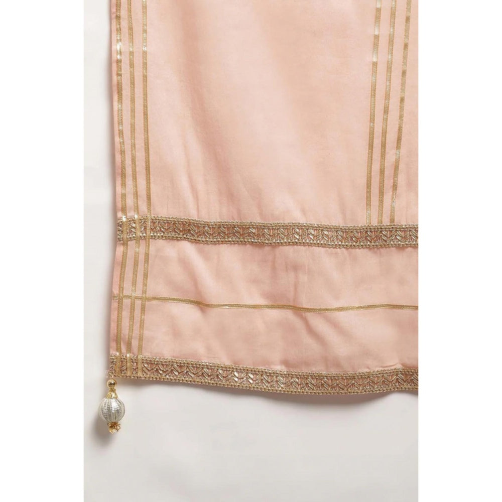OMAANA Women Mulmul Grey Kurta with Pant and Dupatta