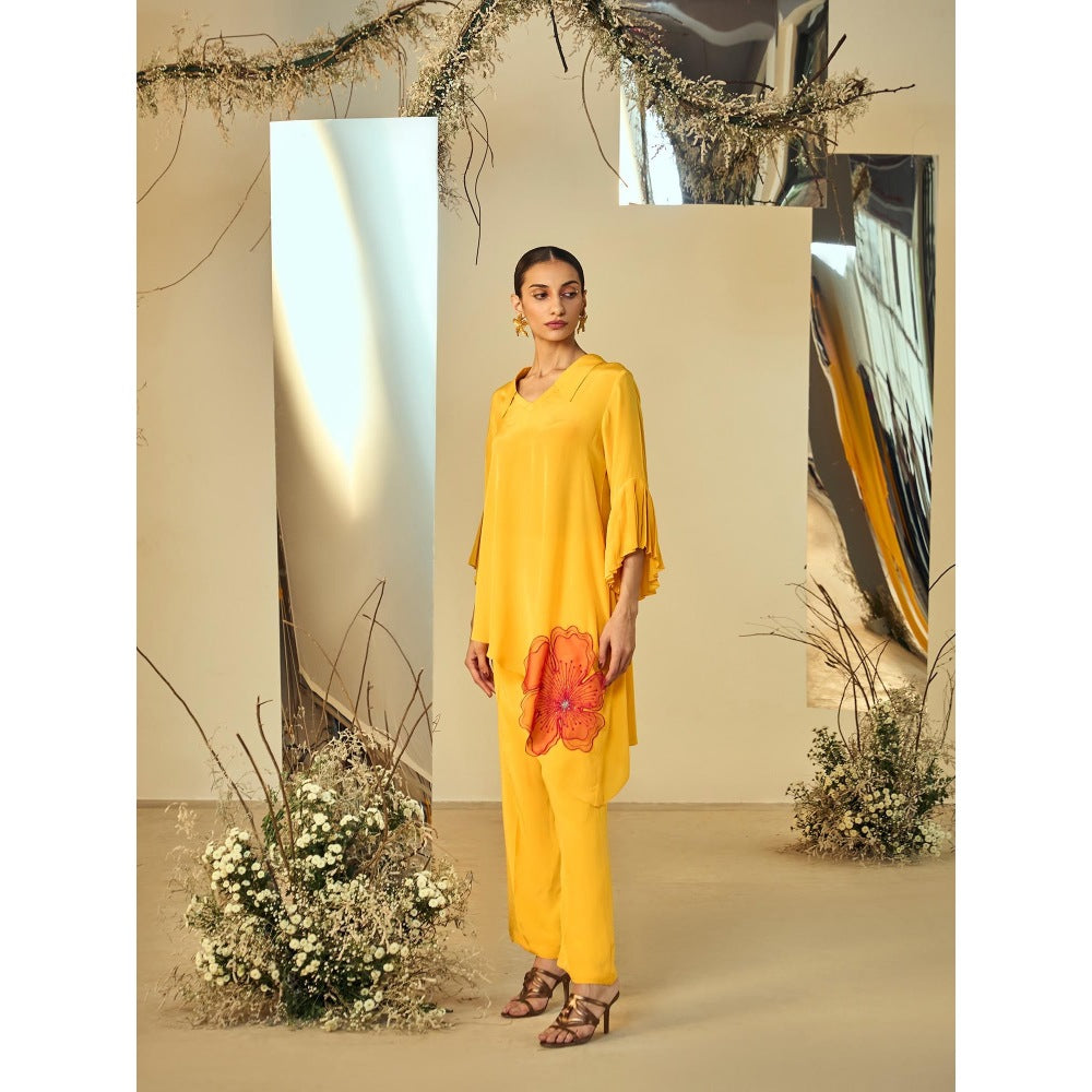 ORIGANI Yellow Sunflower Dream Co-Ord (Set of 2)