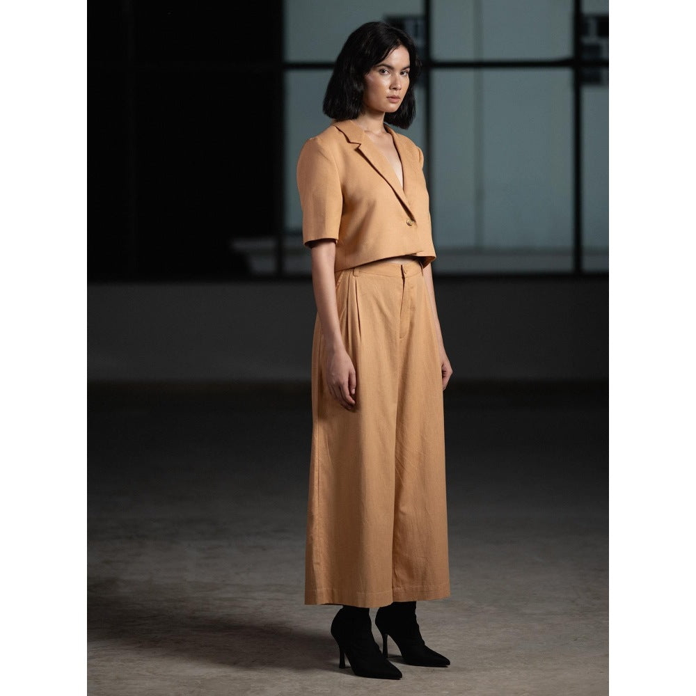 ORIGANI Brown Desert Dune Co-Ord (Set of 2)