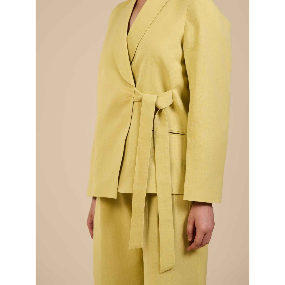 ORIGANI Yellow Jade Knot Blazer