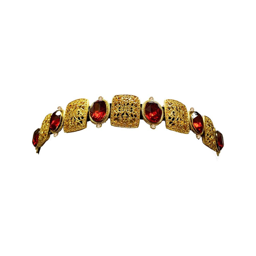 ORNAMAAS Red Ruby Rock Hair Band