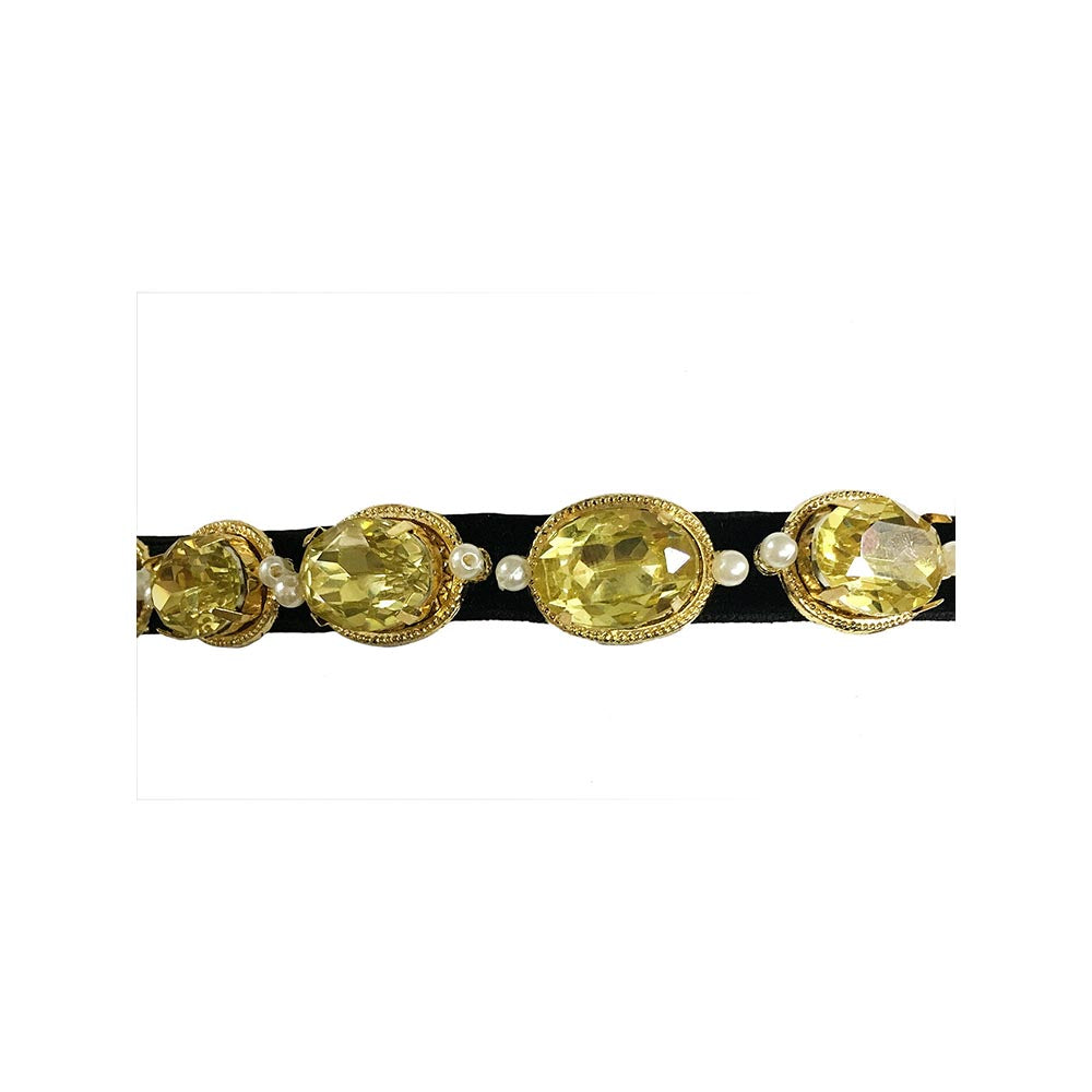 ORNAMAAS Gold Plated Jonquil Pearl Hair Band