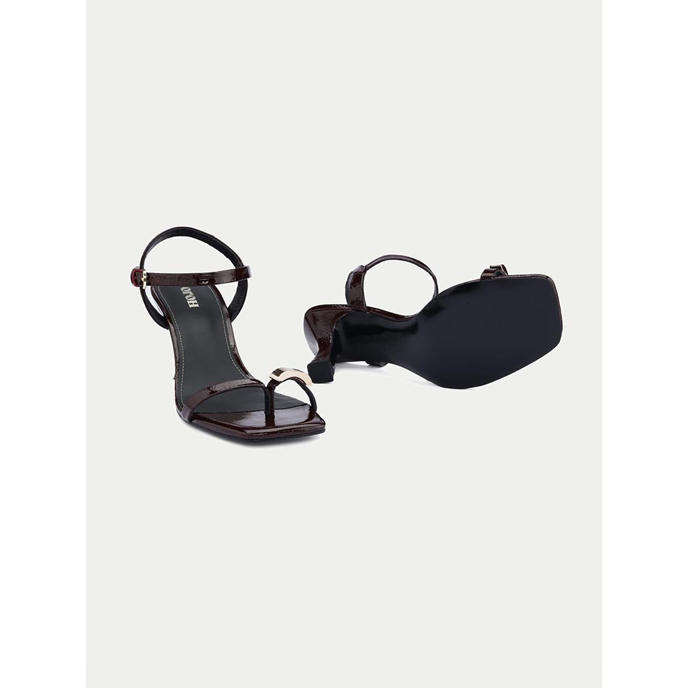 Oroh Brown Vic Heel Sandals