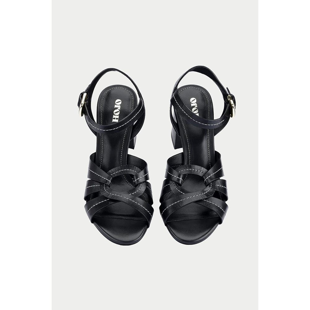 Oroh Triora Black Sandal Heels
