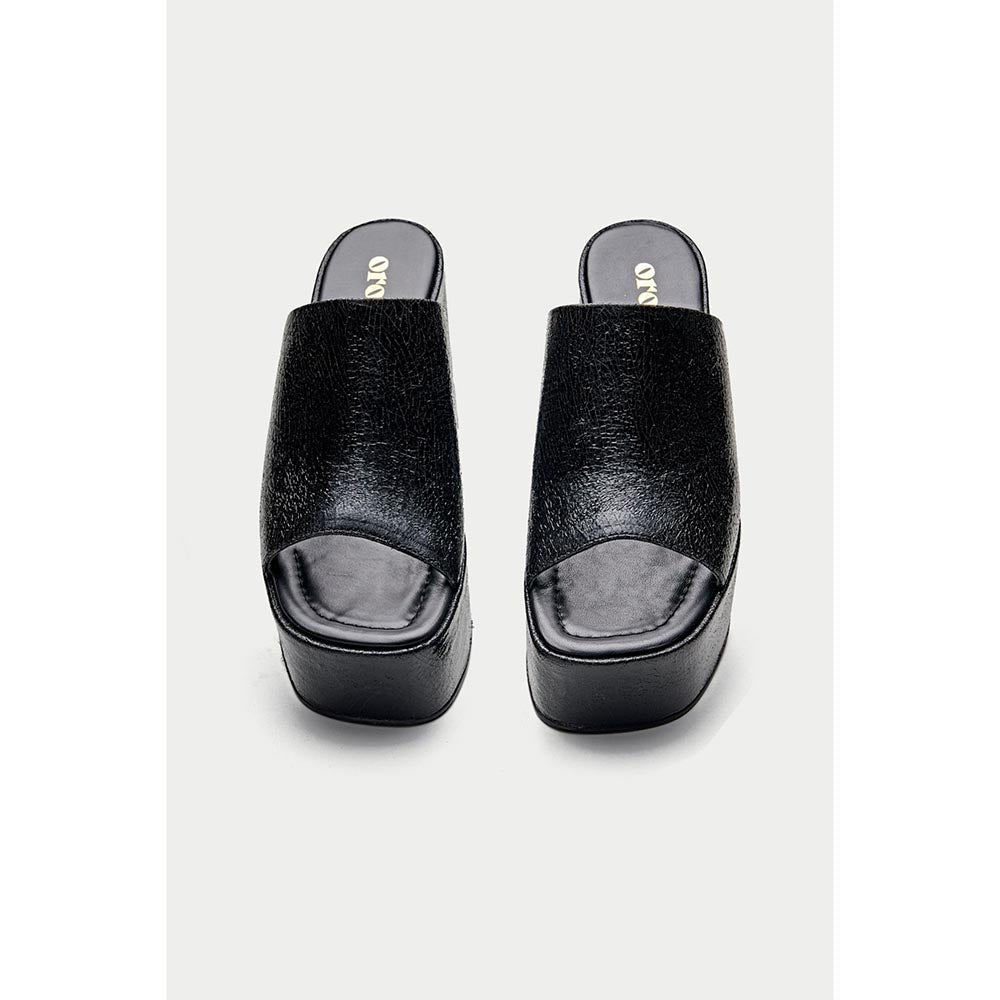 Oroh Sanremo Black Sandal Heels