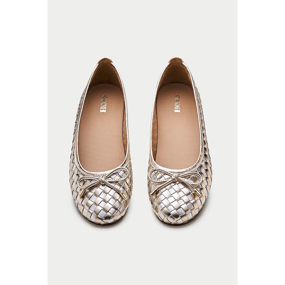 Oroh Gold Low Top Pair Of Ballerinas