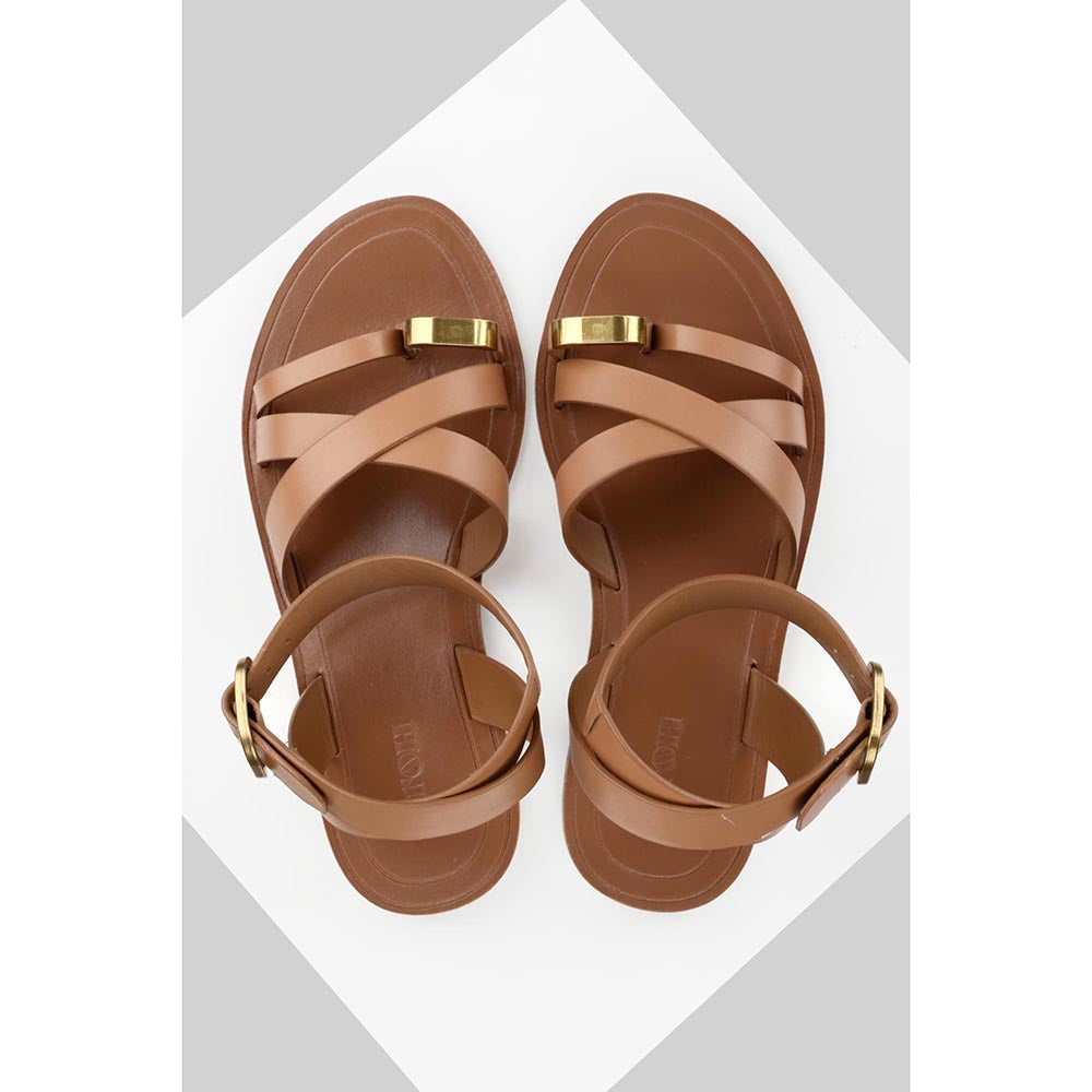 Oroh Roma Tan One Toe Sandals