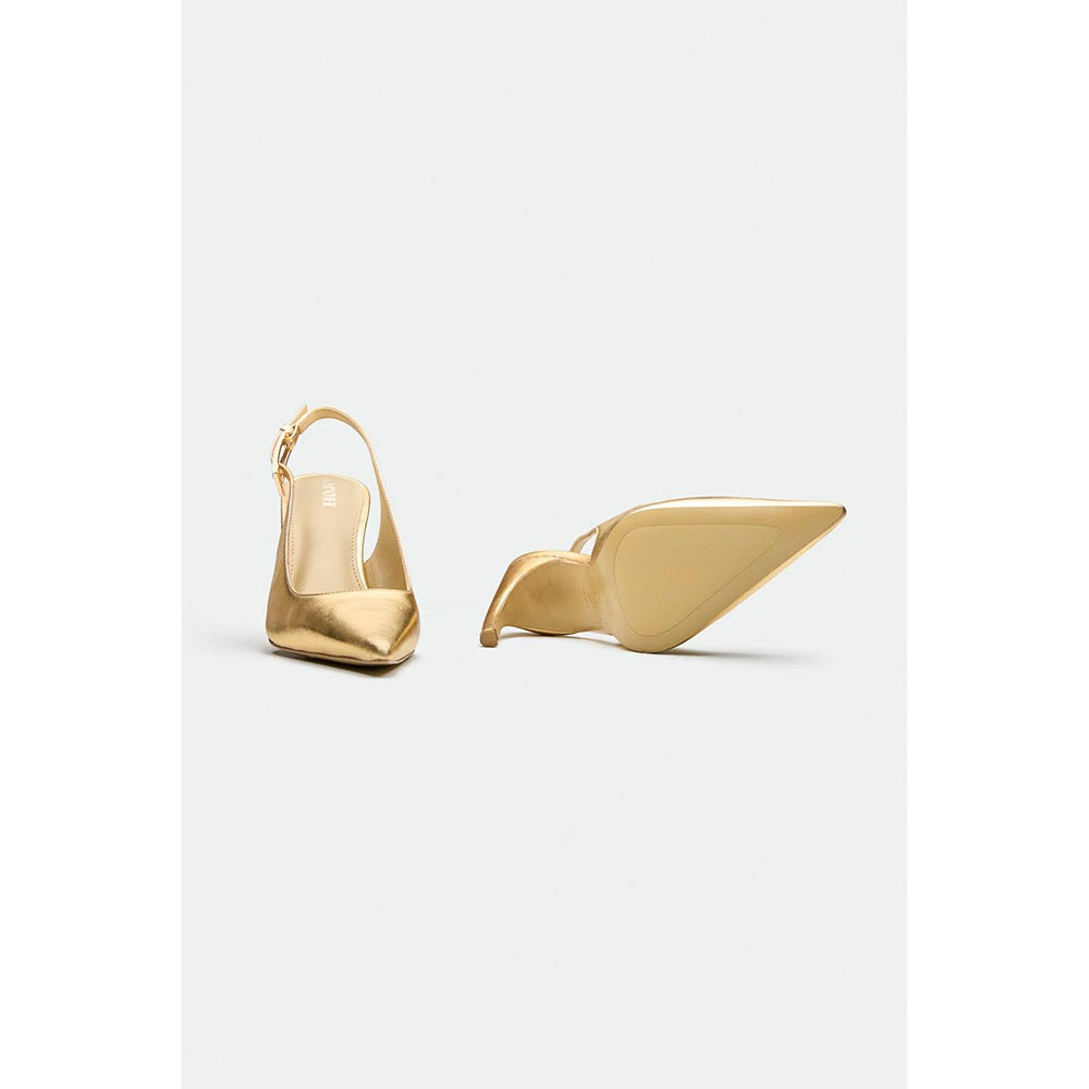 Oroh Gold Oxford Stiletto Heels