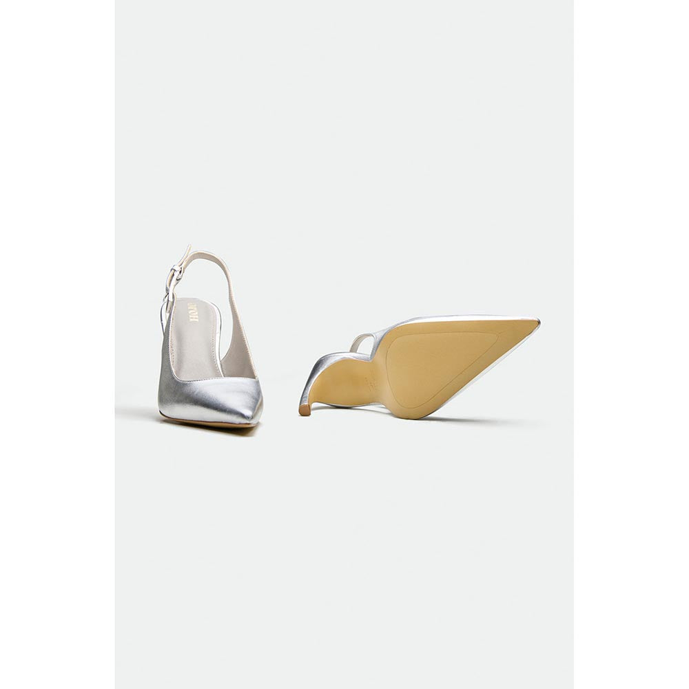 Oroh Silver Oxford Stiletto Heels