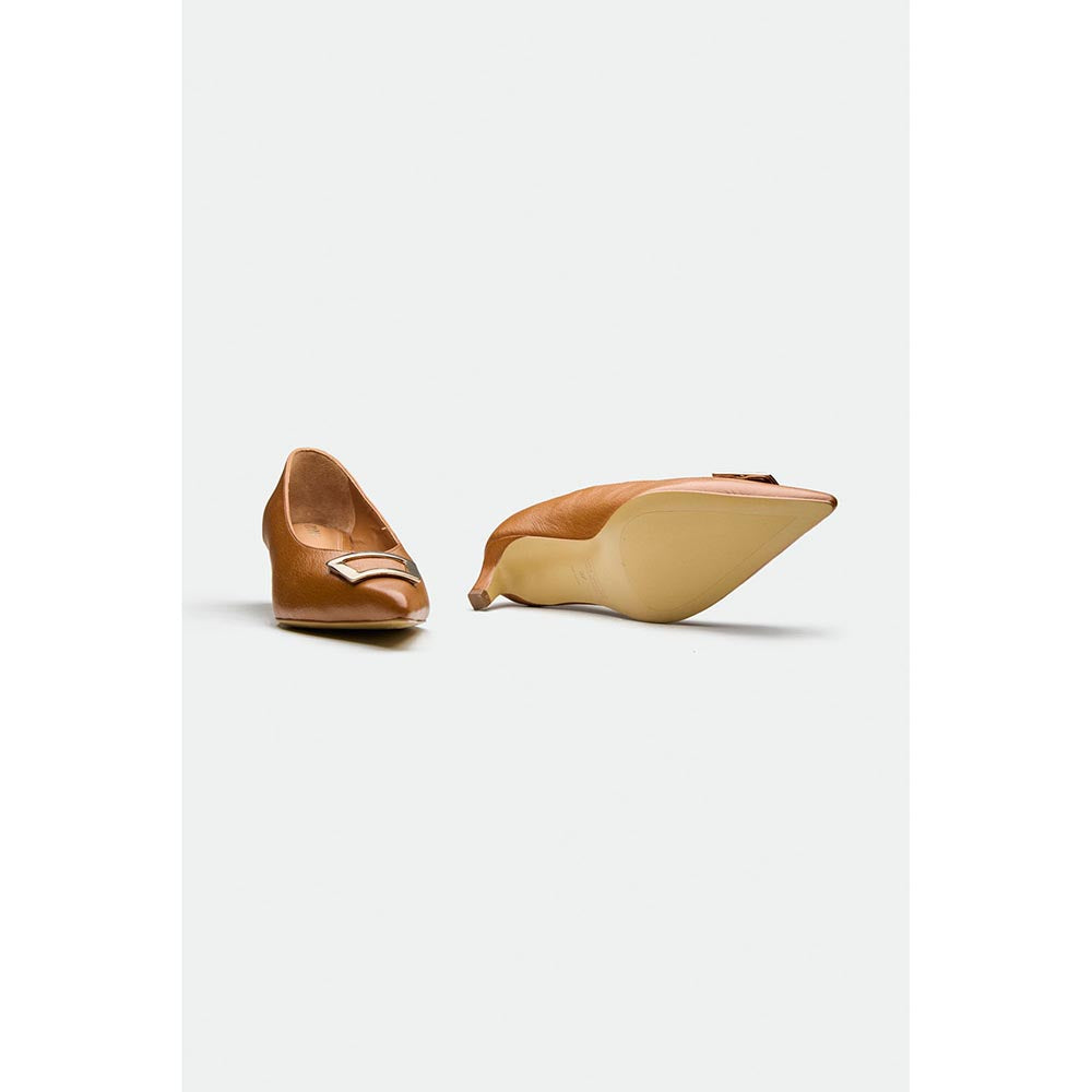 Oroh Tan Slough Kitten Heels