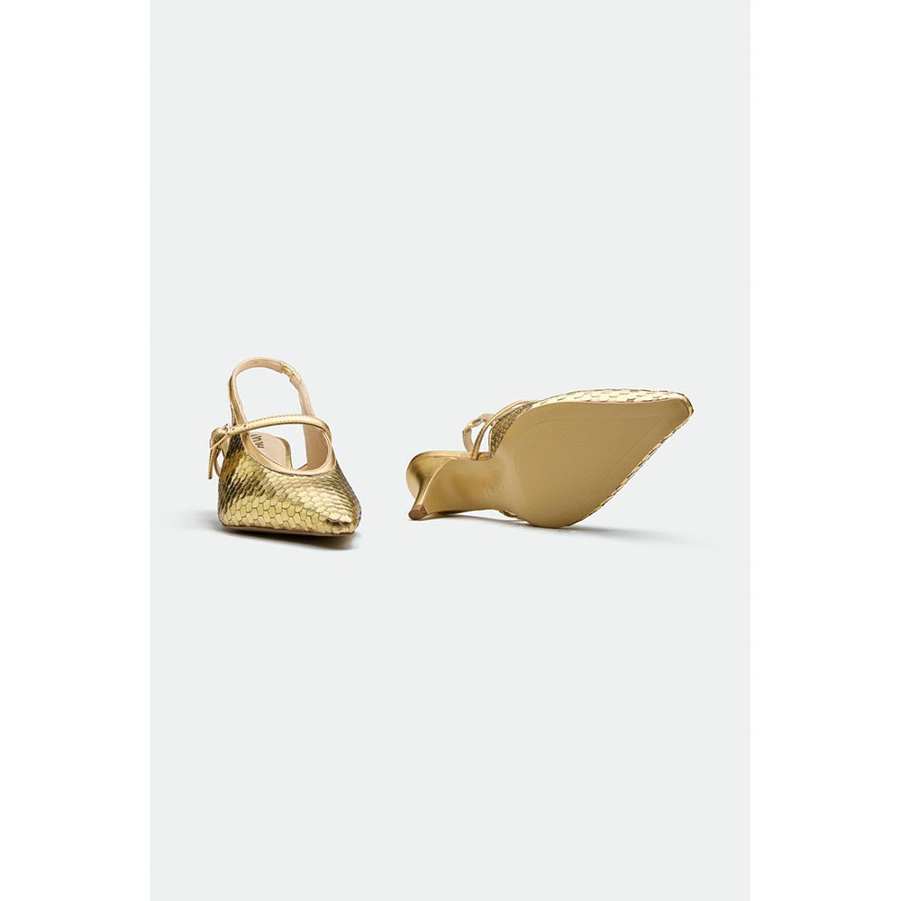 Oroh Gold Blackpool Kitten Heels