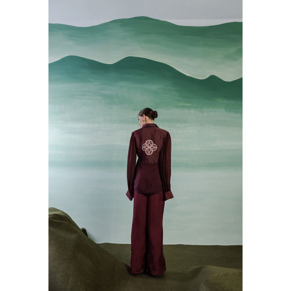 Orthodox Burgundy Celtic Lumiere Elegance Shirt