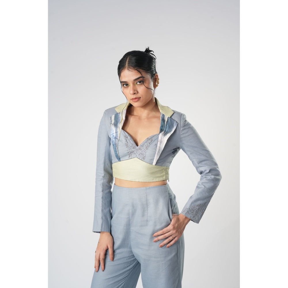 Orthodox Blue Sustainable Hemp Cropped Jacket