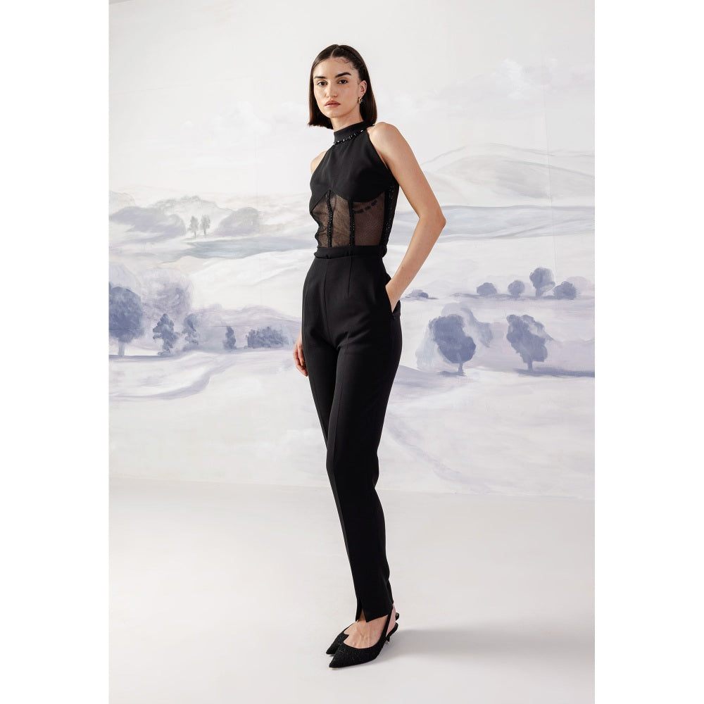 Orthodox Black Romanesque Straight Fit Elegance Pant