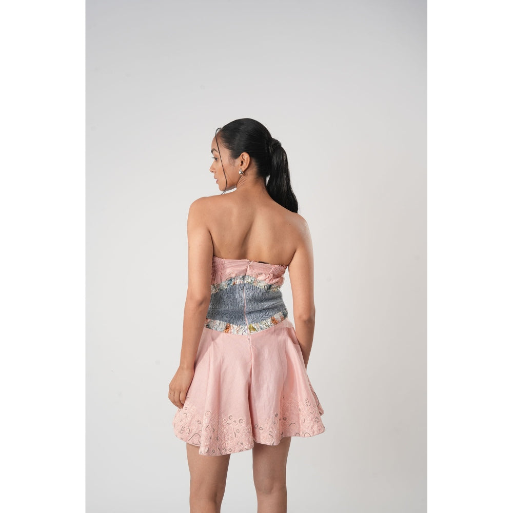 Orthodox Pink Whimsy Playsuit with Embroidery