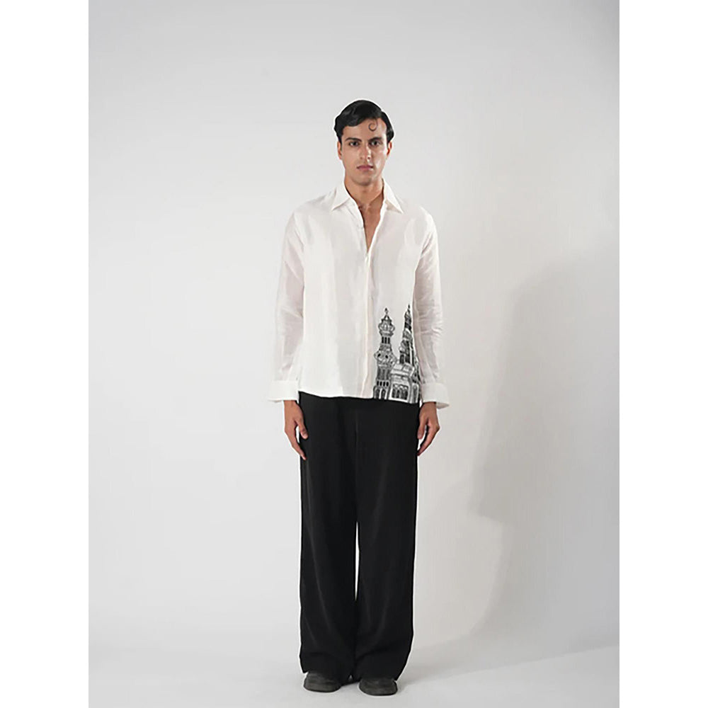 Orthodox Veneziano White Cotton Silk Shirt