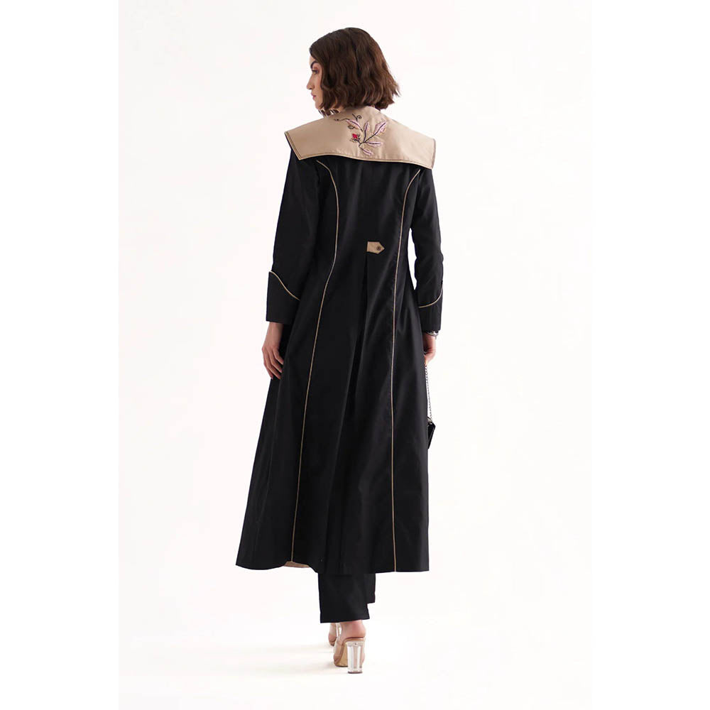 Our Love Cray Trench Long Black Jacket