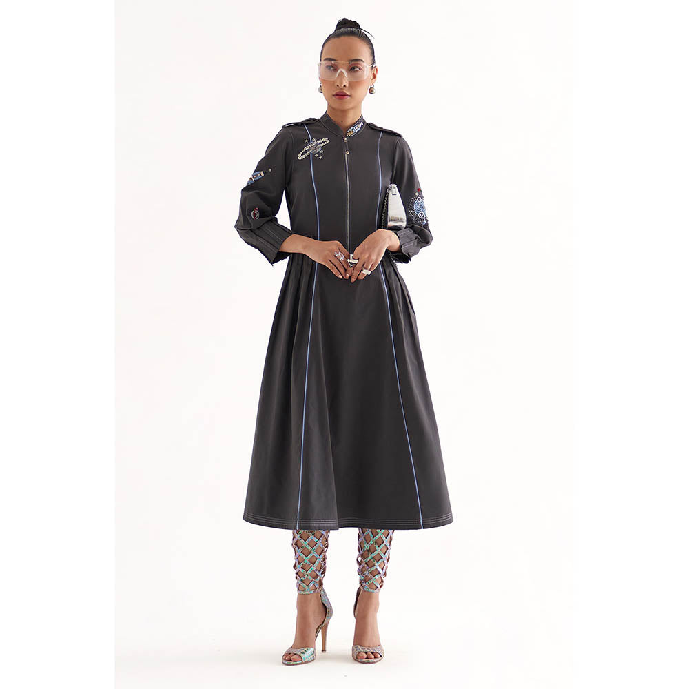 Our Love Grey Astro Dress Nykaa Fashion