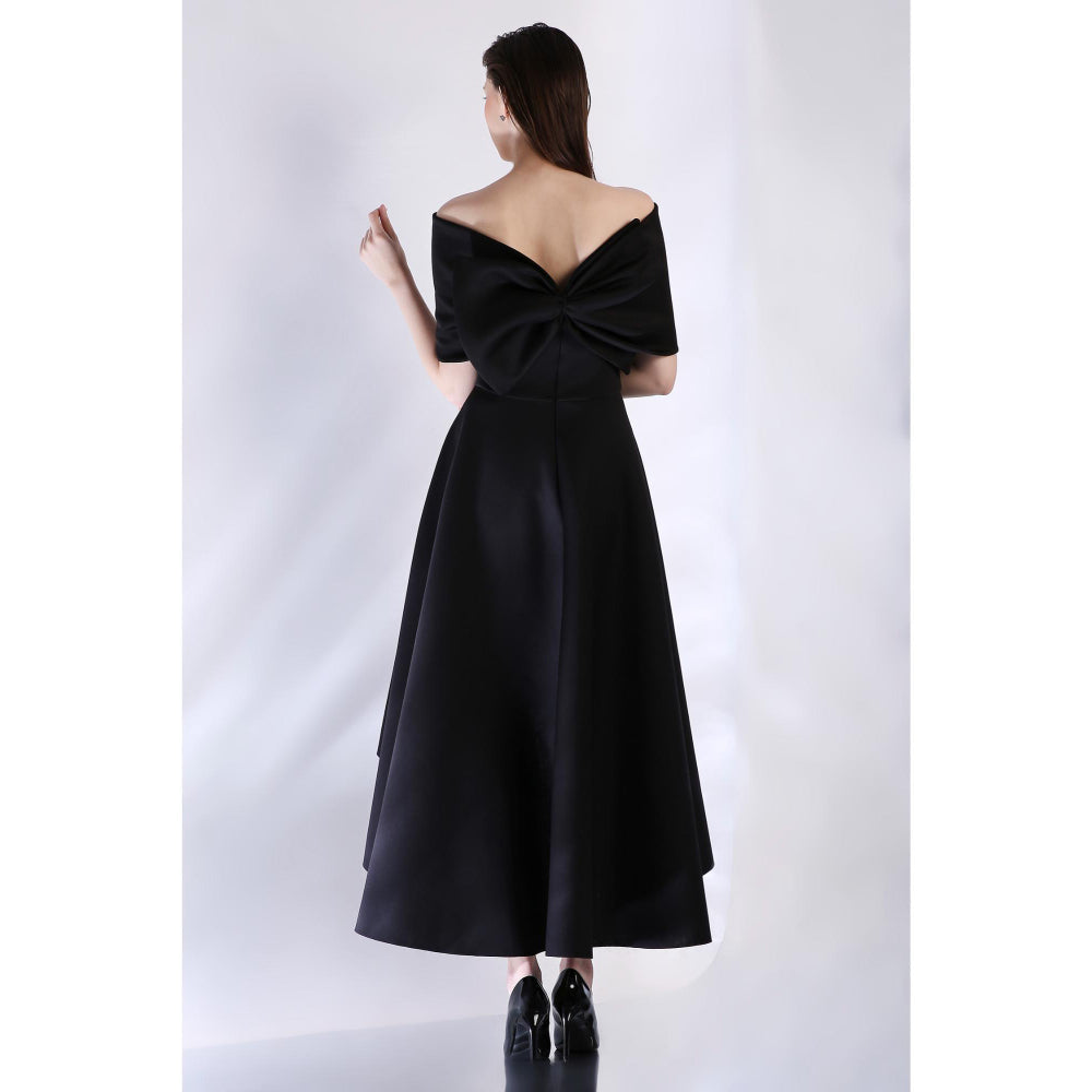 Ozeqo Womens Black Dress with Wrap (Set of 2)
