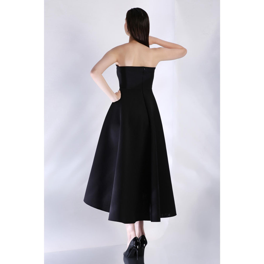 Ozeqo Womens Black Dress with Wrap (Set of 2)