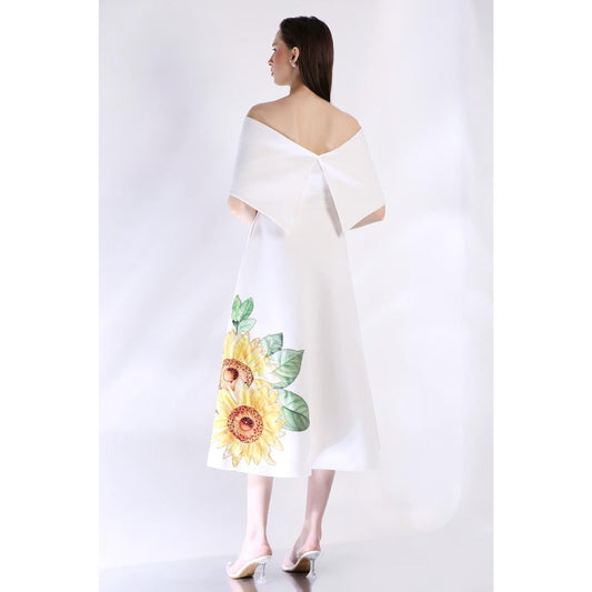 Ozeqo Womens White Dress with Wrap (Set of 2)